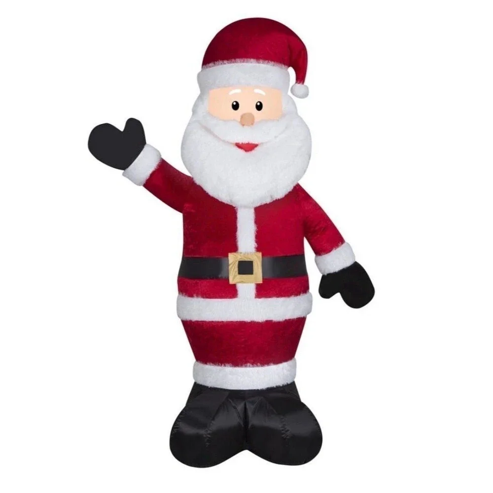 6ft Plush Santa Christmas Holiday Airblown Inflatable